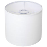 YoflowX white linen small drum lampshade fits fixtures with precise 8.66 inch diameters.