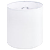 YoflowX white linen tall drum lampshade top view with soft diffuse light