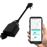 YoLink outdoor energy plug front view powers high-demand devices outdoors with reliability.