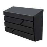 YOOBOX wall mount mailbox exterior view shows rugged galvanized steel for weather resistance.