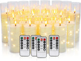 YOROXRG 24-pack flameless candles with embedded lights create warm ambiance for events