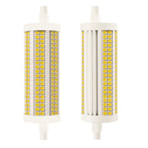 Yosenmi 118mm R7S LED bulb closeup shows 30W brightness and compact form.