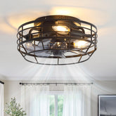 Youroke farmhouse caged fan light with remote control for easy operation.