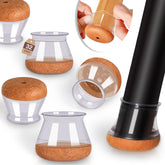 YOZON chair leg protectors setup on legs prevent floor scratches and wear