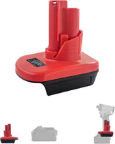 YRGJDCA Milwaukee M18 to M12 adapter close-up showing compact design for portable power
