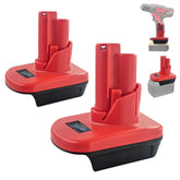 YRhplm DM20M12 adapter front view, compact and durable for Milwaukee and DeWalt power tools.