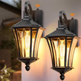 YSN 2 pack dusk to dawn wall light front view for porch illumination