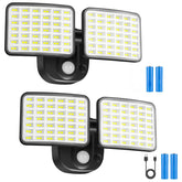 YTKIH rechargeable light front view shows wide 180-degree illumination for yard safety.