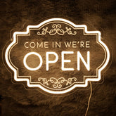 YUFAOO Open Neon Sign close-up glow boosts storefront visibility and invites customers