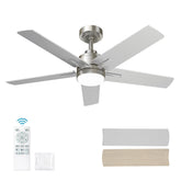 YUHAO 48-inch brushed nickel ceiling fan motor for efficient cooling