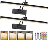 Yuichoy 16-inch picture light wall-mount demonstrating even art illumination