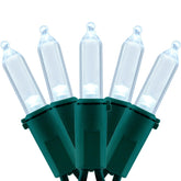YULETIME 200 LED cool white lights on 66 ft green wire for versatile decor.
