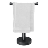 YUMORE hand towel holder with a stable base keeps towels secure and off the floor.