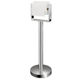 YUMORE toilet paper holder free-standing chrome offers stable bathroom organization.