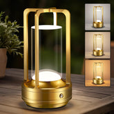 Yunaking rechargeable table lamp for outdoor and indoor use, cordless convenience.