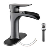 YUNDOOM Waterfall bathroom faucet with serene flow for a spa-like bathroom
