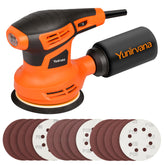 Yunirvana orbital sander with dust collection bag for a cleaner workspace