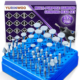 YURINWOO Diamond grinding bits 52pcs set for precision carving on stone and glass