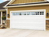 YURROAD 2-car garage kit exterior view showing faux window look for curb appeal