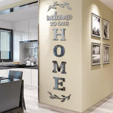 YUZUCMCM welcome home acrylic mirror sign enhances entryway decor