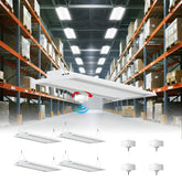 YXL LED linear high bay light with motion sensor illuminates large spaces efficiently