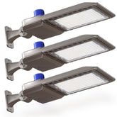 YXL LED parking lot light provides 28,000 lumens of daylight-bright illumination for wide-area visibility.