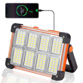 YXQUA 120W solar work light with 144 LEDs for bright job sites.