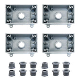 YXX-TECH single-gang weatherproof outlet box with conduit connection for outdoor use.