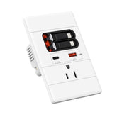 YYSKA USB-C wall outlet front view with USB-A and USB-C ports for quick charging