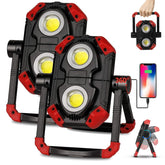 Yzoni LED work light with 2 COB output for bright two-sided illumination.