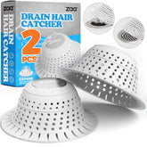 zaa bathtub drain hair catcher collapsible 2-pack fits standard drains and protects water flow
