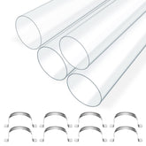 Zadery clear PC pipe 4x36 with stainless steel hangers ideal for dust collection