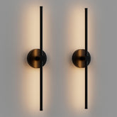 ZAGO 24-inch LED wall sconce set of two provides ambient living room lighting