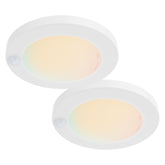 ZAGO LED 6-inch closet light front view shows bright, space-saving design for storage areas