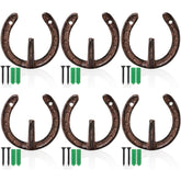 ZAVOOS cast iron horseshoe hooks: sturdy wall mounting for coats and bags.