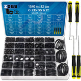 ZDBB o rings assortment kit neatly organized in a sturdy storage box for easy selection.
