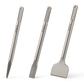ZELCAN chisel set flat 12-inch for precise demolition in concrete and masonry