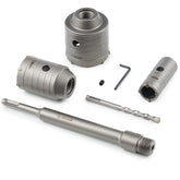 ZELCAN hole saw kit 30mm for clean masonry holes in concrete walls.