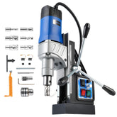 ZELCAN mag drill press on workbench for precise metal drilling.