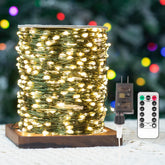 ZELUXDOT fairy lights 100ft 300 LEDs illuminate outdoor spaces with vibrant, energy-efficient glow