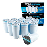 ZeroWater 5-stage filter pack with 12 filters for purified taste.