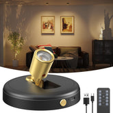 Zetunlo indoor LED spotlight highlighting décor with rechargeable convenience.