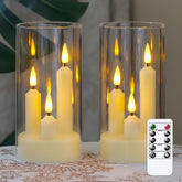 Zevanor 3-in-1 flameless taper candles pack for elegant décor and ambient lighting.