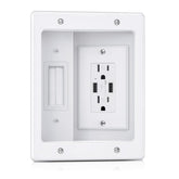 ZEXMTE in-wall TV power kit front view showing tidy cable concealment