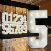 ZFUNBO 3ft marquee number 5 front view shows a bold birthday centerpiece.