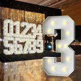 ZFUNBO 3ft marquee number assembly in progress for party decor
