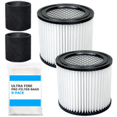 Zibopon 90398 Type AA filter compatible with multiple Shop Vac models.