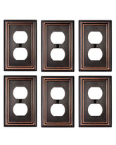 ZILLSEA 6-pack aged bronze wall plates for cohesive vintage décor.