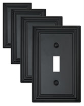 ZILLSEA decorative black toggle wall plate adds modern style to any room.