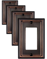 ZILLSEA aged bronze wall plate on a GFCI outlet for vintage charm and protection